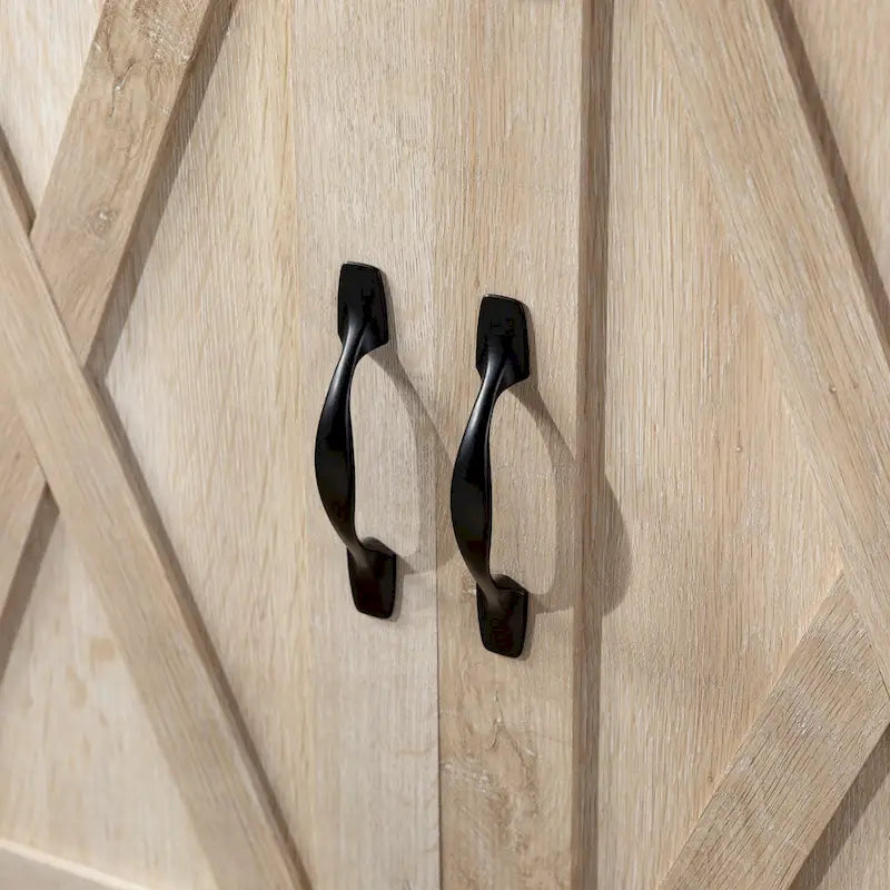 Meuble TV haut avec portes coulissantes façon grange