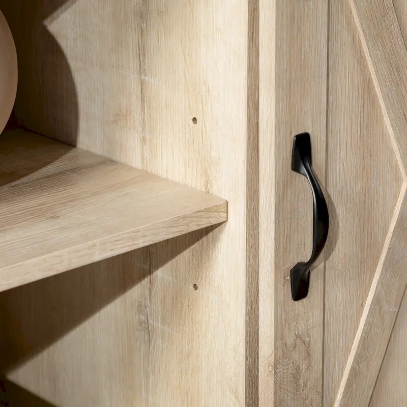 Meuble TV haut avec portes coulissantes façon grange