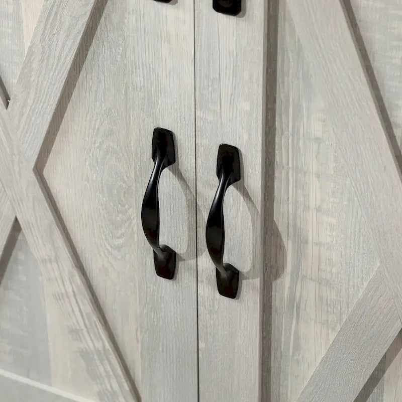 Meuble TV haut avec portes coulissantes façon grange
