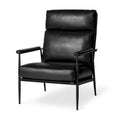 Fauteuil en similicuir Mid-Century Modern