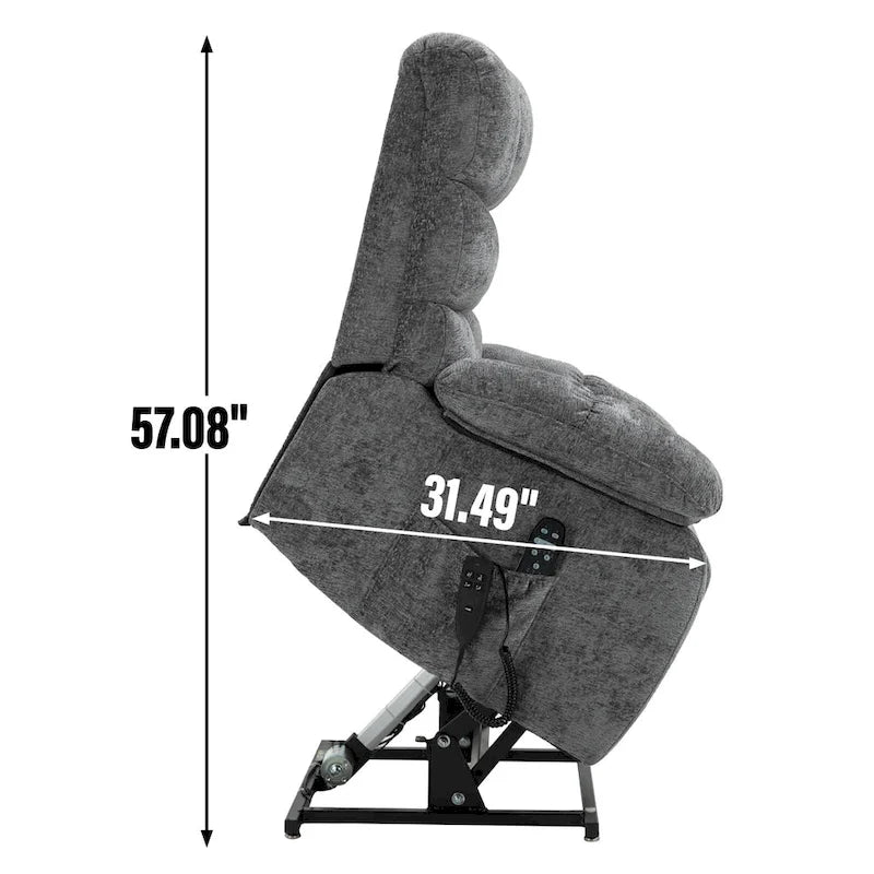 Fauteuil inclinable électrique de massage et chauffant à deux moteurs