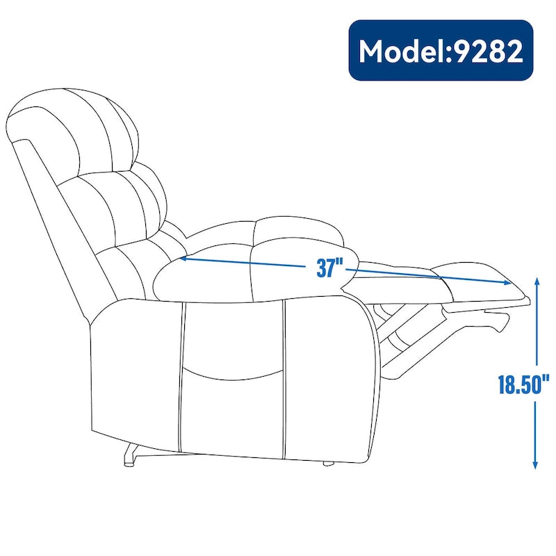 Fauteuil inclinable électrique de massage et chauffant à deux moteurs