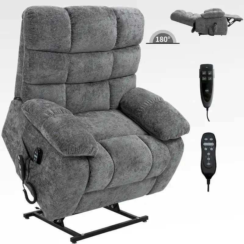 Fauteuil inclinable électrique de massage et chauffant à deux moteurs