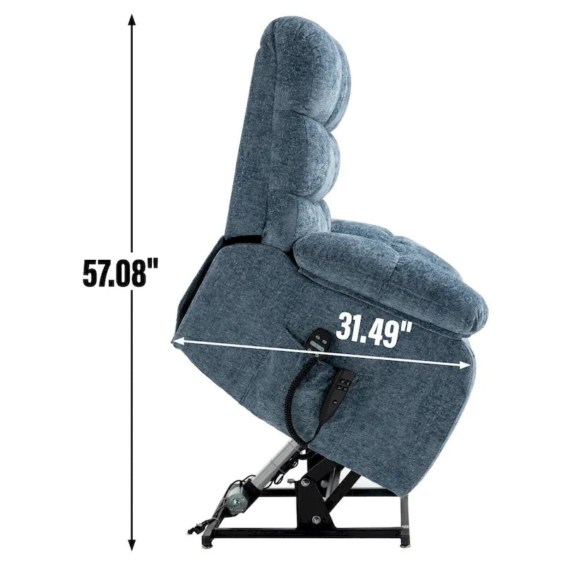 Fauteuil inclinable électrique de massage et chauffant à deux moteurs