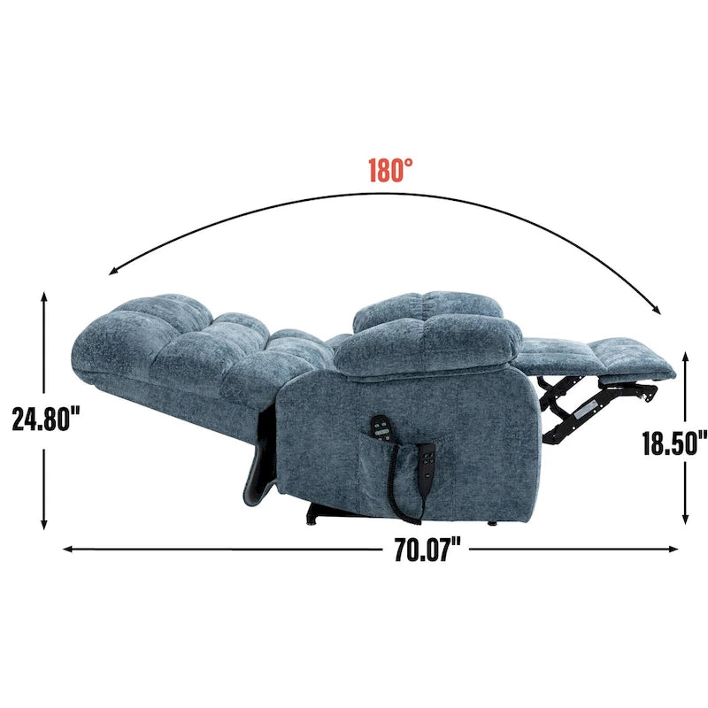 Fauteuil inclinable électrique de massage et chauffant à deux moteurs