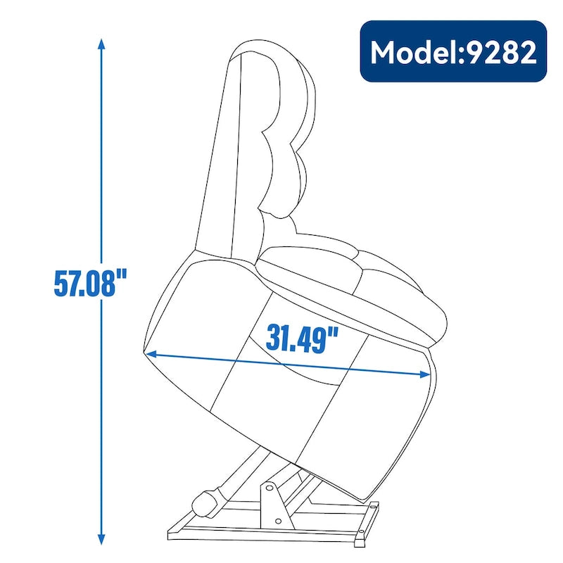 Fauteuil inclinable électrique de massage et chauffant à deux moteurs