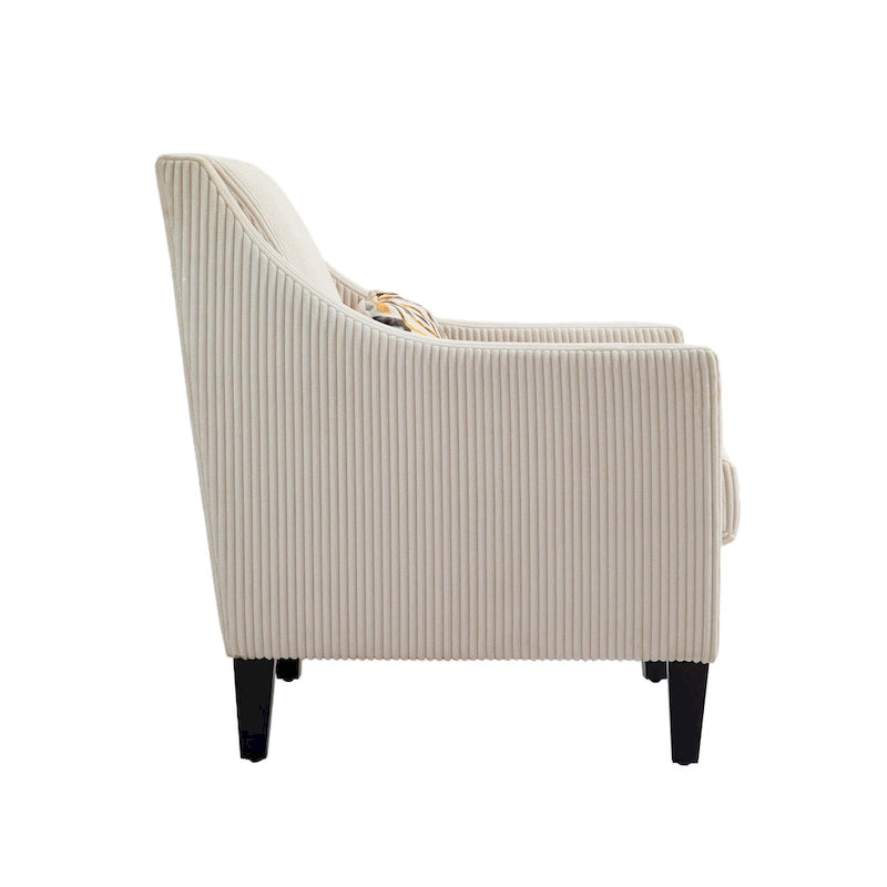 Fauteuil beige de style moderne