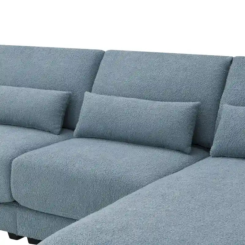 Canapé d'angle bleu