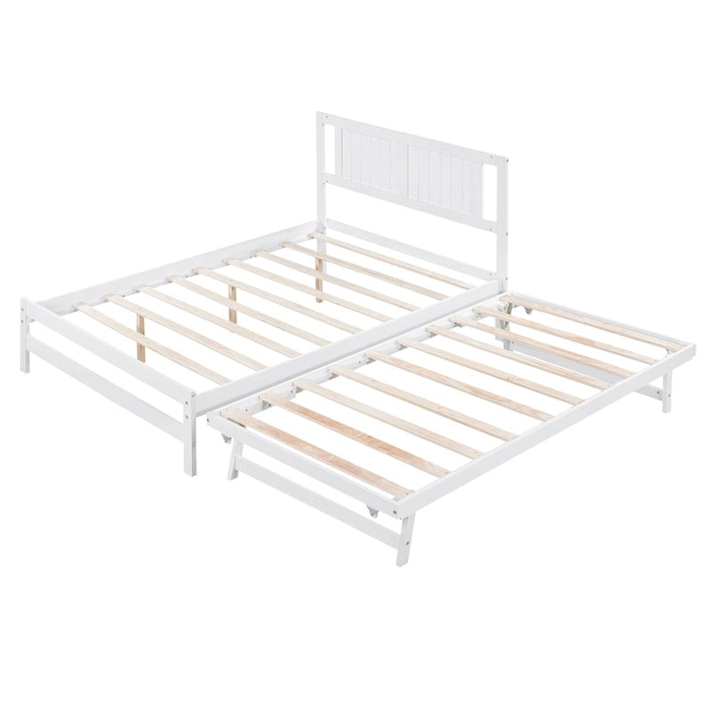 Lit plateforme moderne pleine grandeur en pin