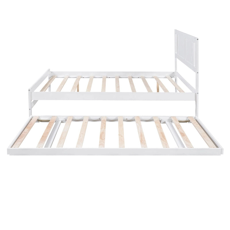 Lit plateforme moderne pleine grandeur en pin