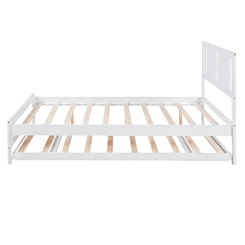 Lit plateforme moderne pleine grandeur en pin