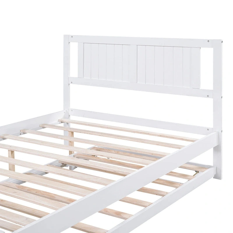 Lit plateforme moderne pleine grandeur en pin