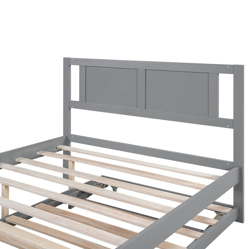 Lit plateforme moderne pleine grandeur en pin