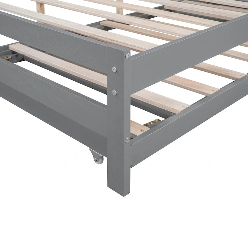 Lit plateforme moderne pleine grandeur en pin