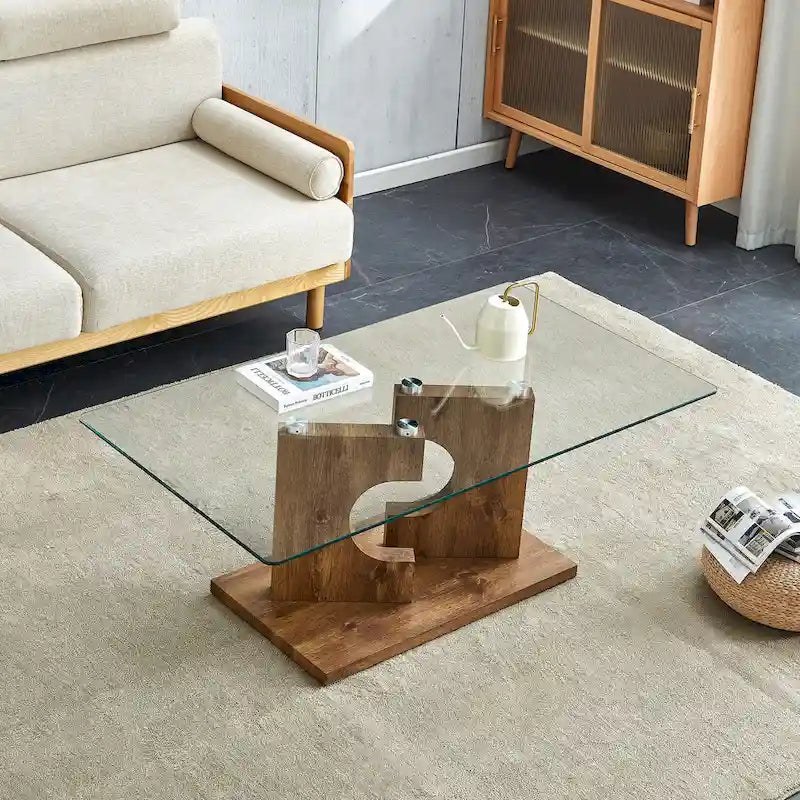 Table basse rectangulaire moderne