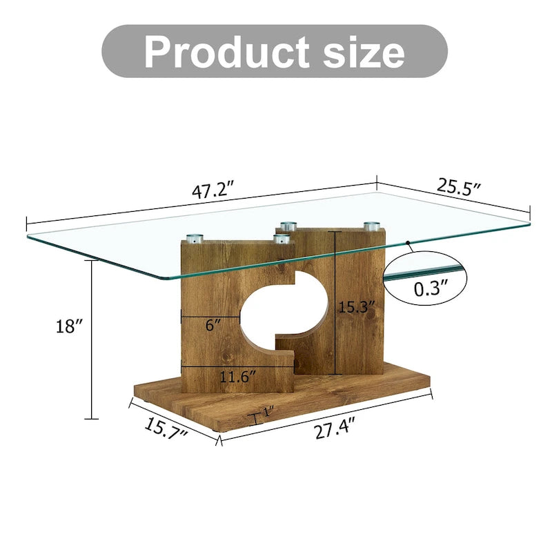 Table basse rectangulaire moderne