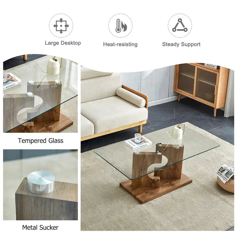Table basse rectangulaire moderne