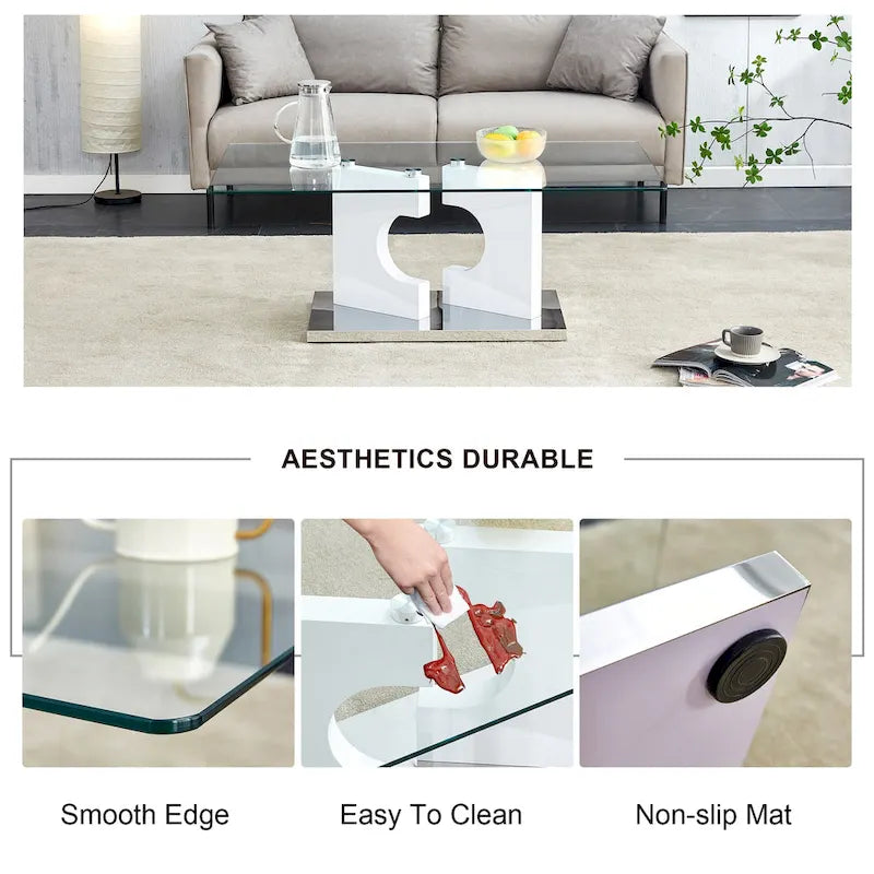 Table basse rectangulaire moderne