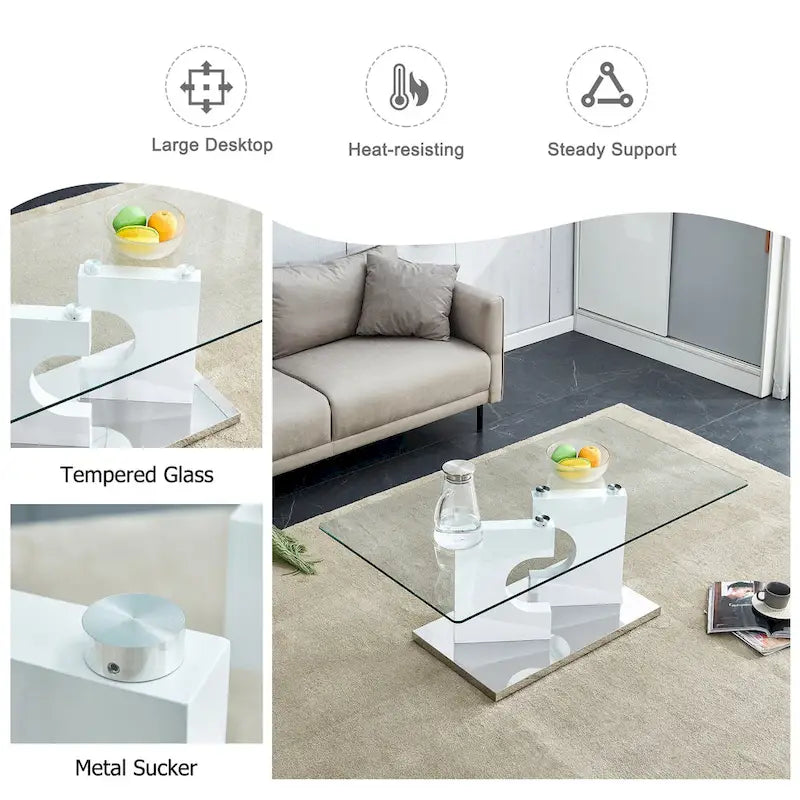 Table basse rectangulaire moderne