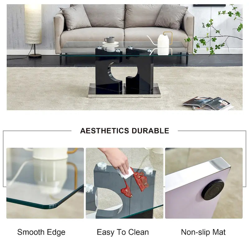 Table basse rectangulaire moderne
