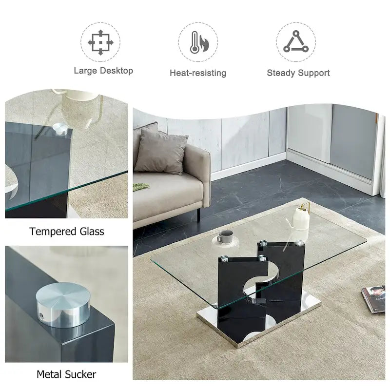 Table basse rectangulaire moderne