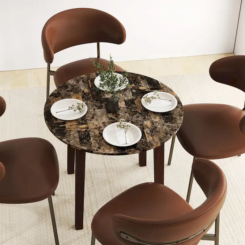 Table de salle à manger de cuisine, table à manger ronde