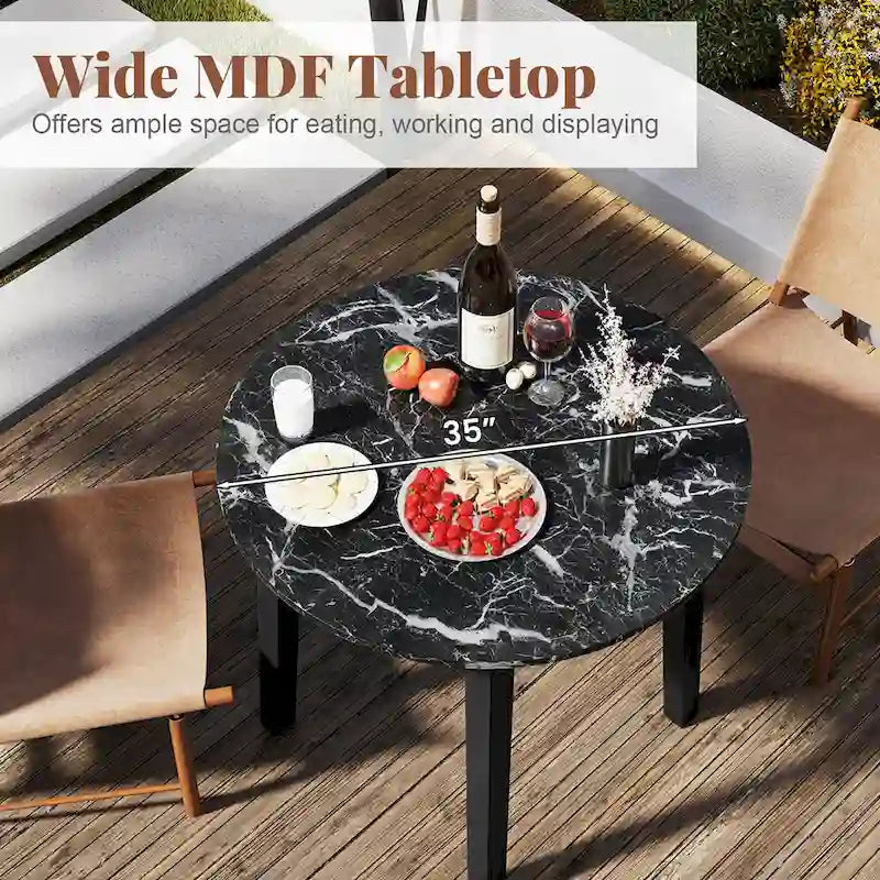 Table de salle à manger de cuisine, table à manger ronde