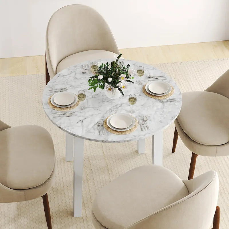 Table de salle à manger de cuisine, table à manger ronde