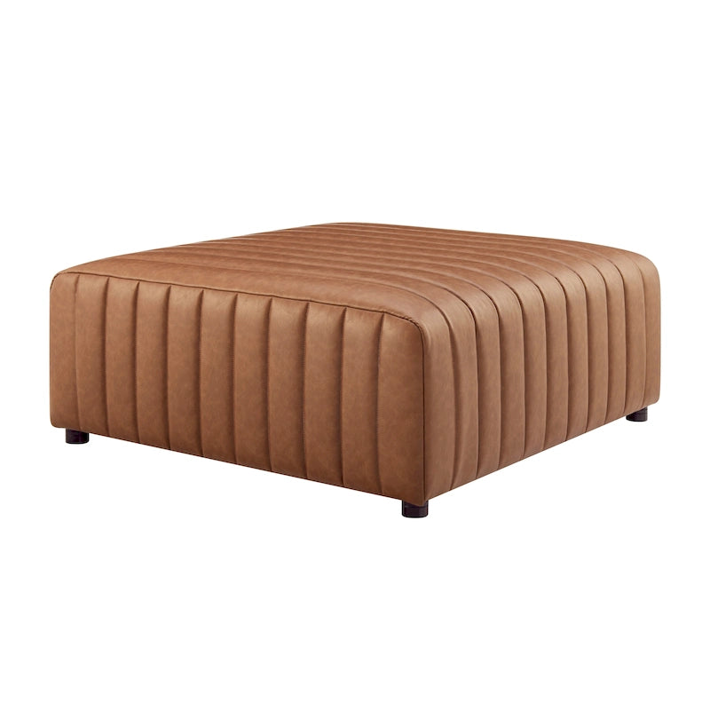Pouffe carré en similicuir