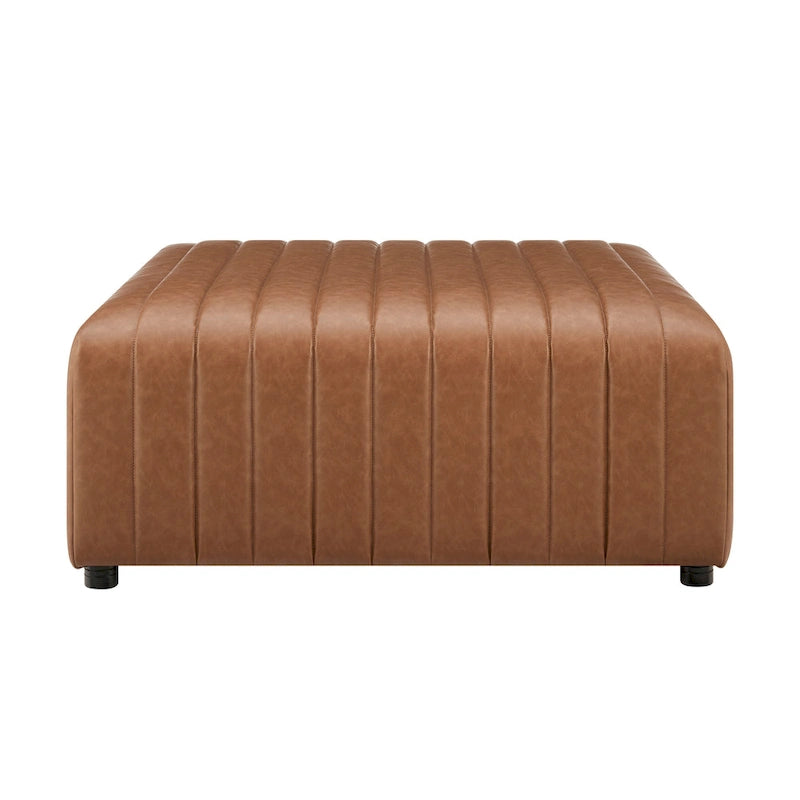 Pouffe carré en similicuir