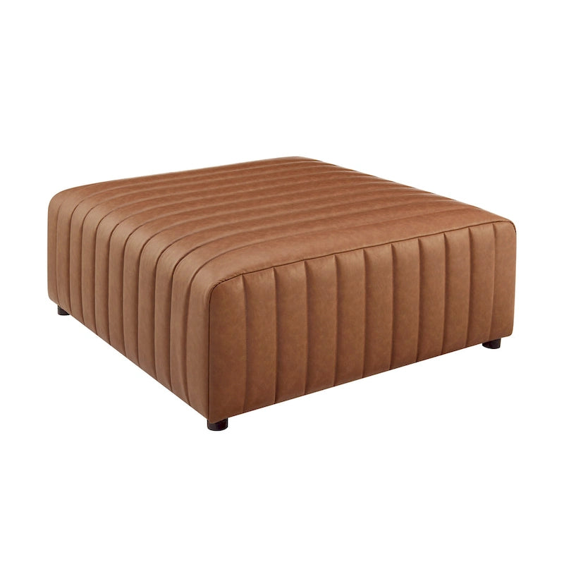 Pouffe carré en similicuir