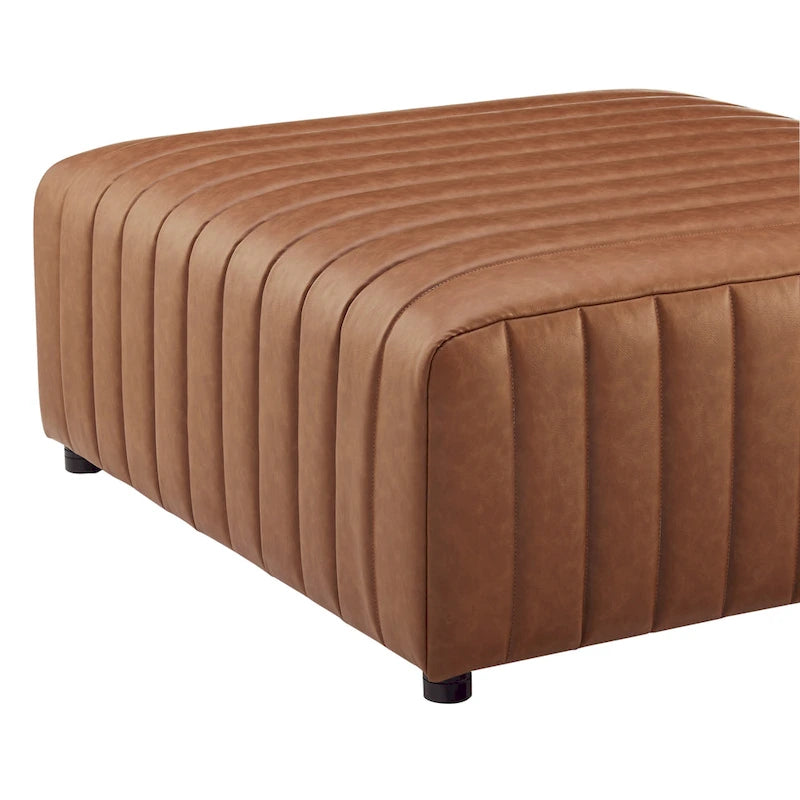 Pouffe carré en similicuir