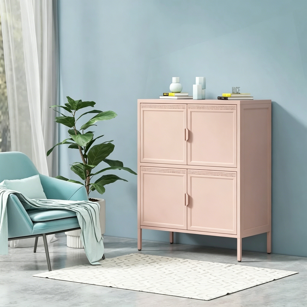Armoire de rangement métallique multifonctionnelle