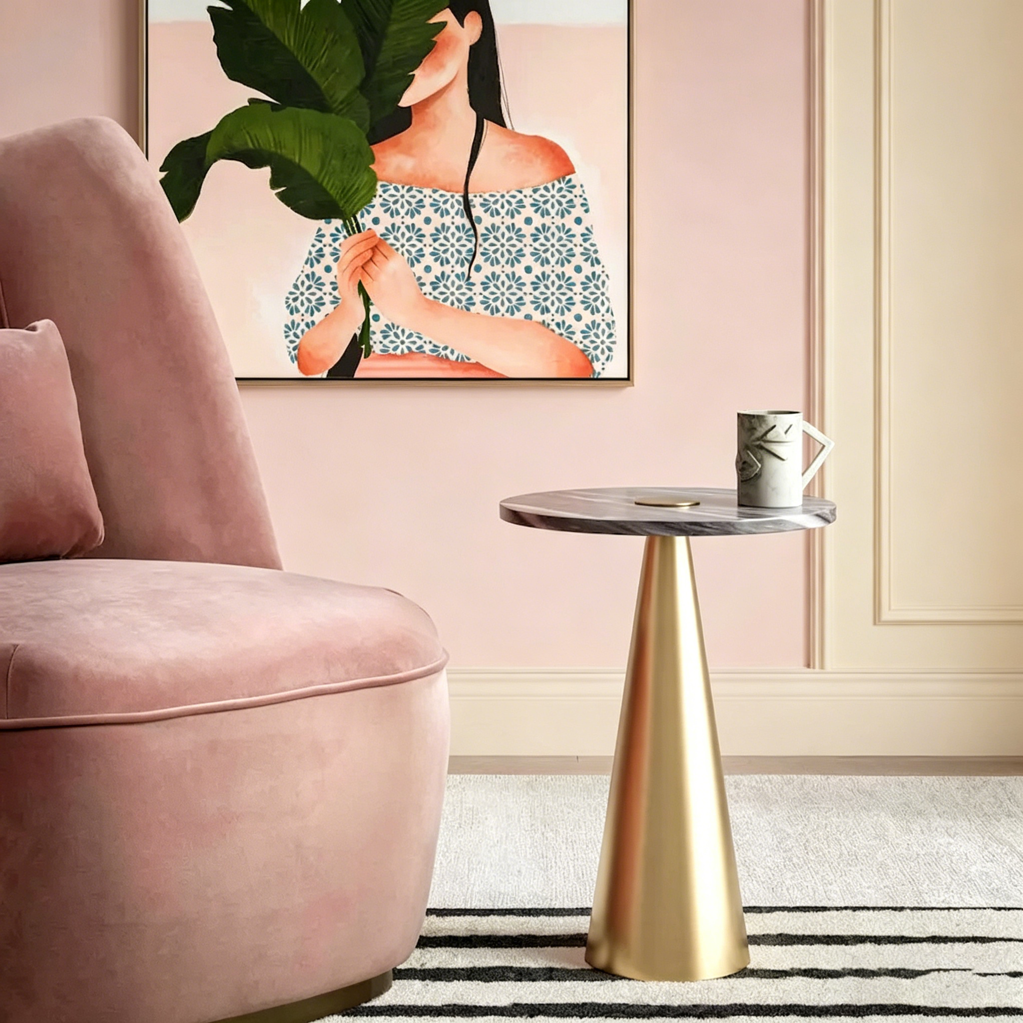 Table d'appoint en marbre