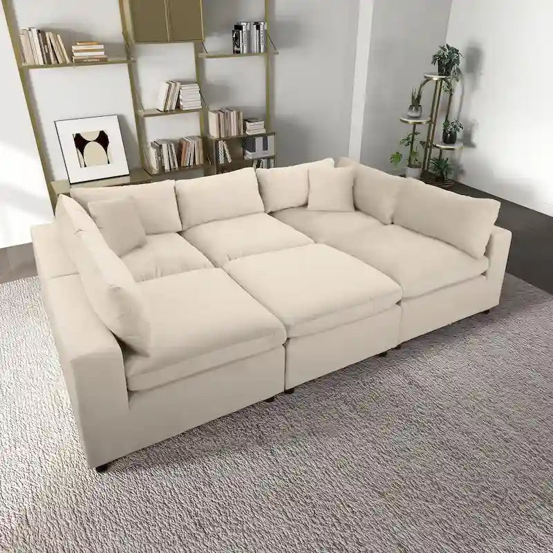 Canapé modulaire moderne en velours de style médiéval