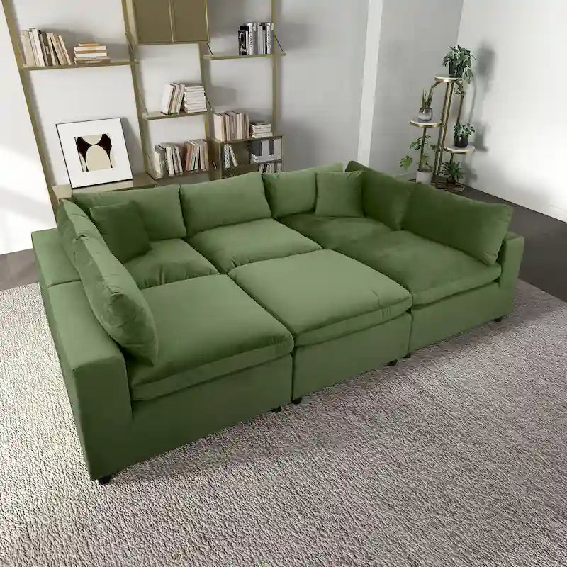 Canapé modulaire moderne en velours de style médiéval