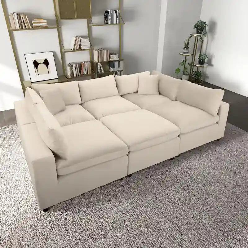 Canapé modulaire moderne en velours de style médiéval