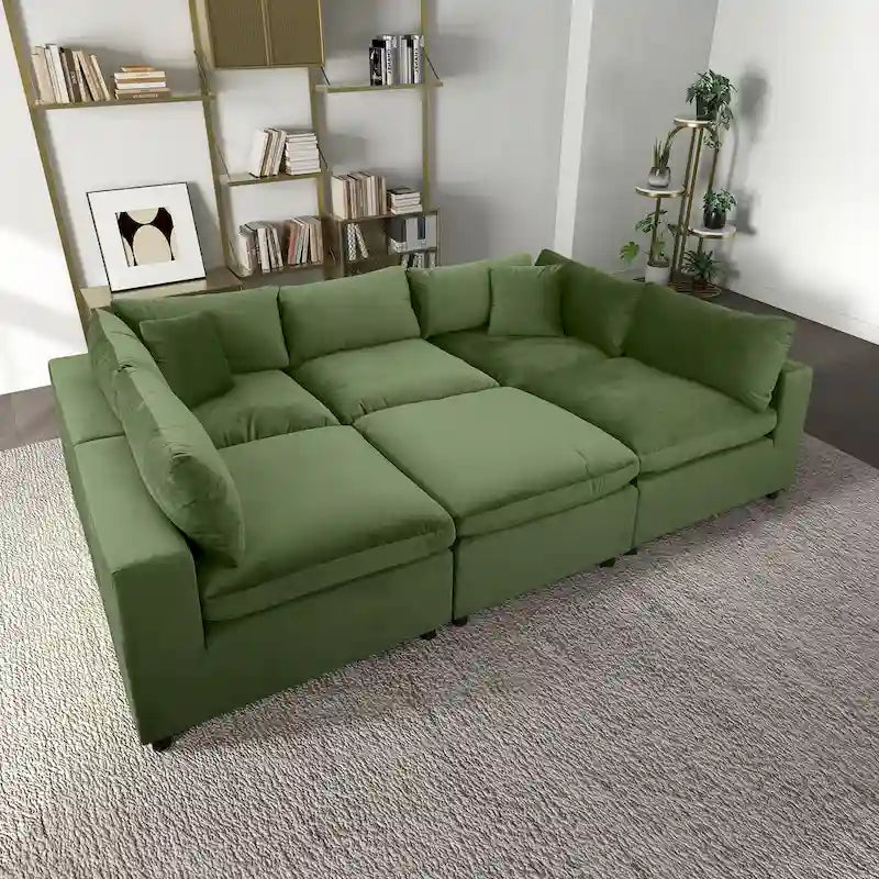 Canapé modulaire moderne en velours de style médiéval