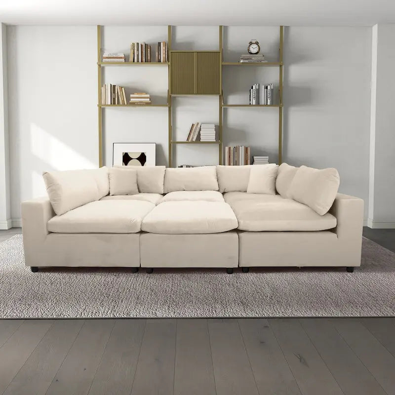 Canapé modulaire moderne en velours de style médiéval