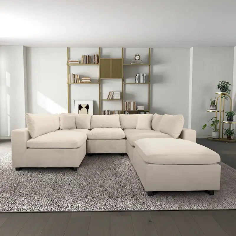 Canapé modulaire moderne en velours de style médiéval