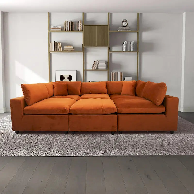 Canapé modulaire moderne en velours de style médiéval