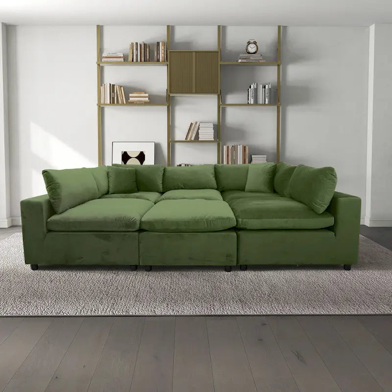 Canapé modulaire moderne en velours de style médiéval