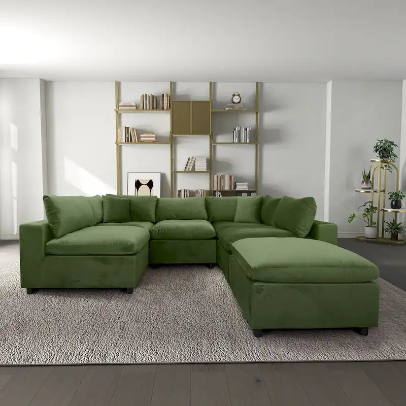 Canapé modulaire moderne en velours de style médiéval