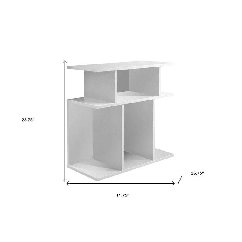 Table d'appoint en bois massif blanc