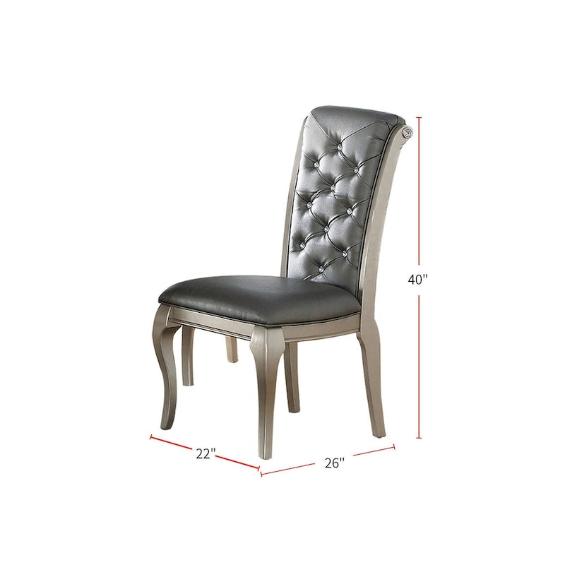 Chaise de salle à manger capitonnée avec dossier