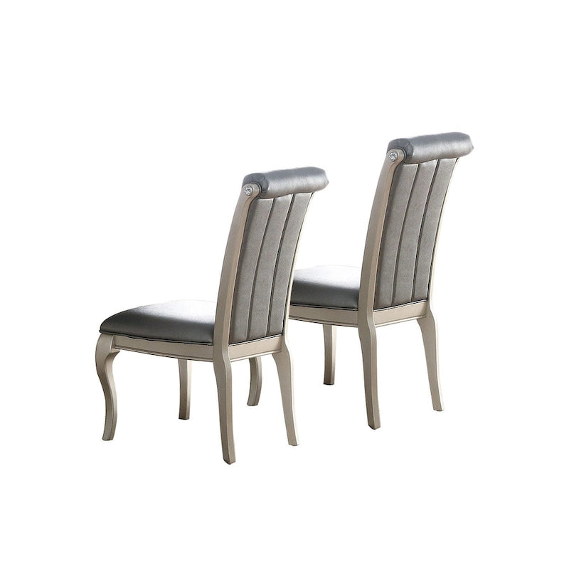 Chaise de salle à manger capitonnée avec dossier