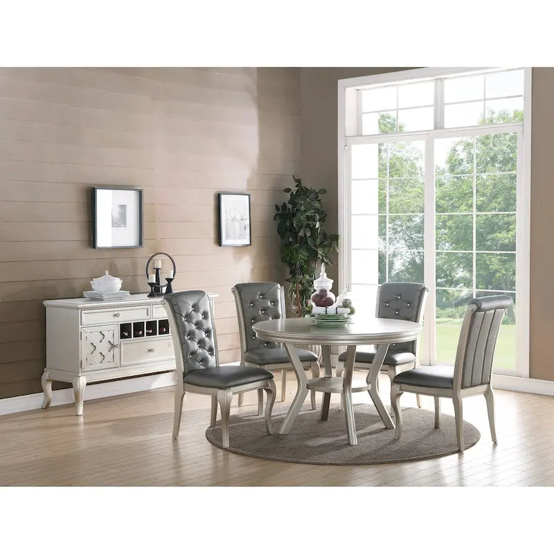 Chaise de salle à manger capitonnée avec dossier