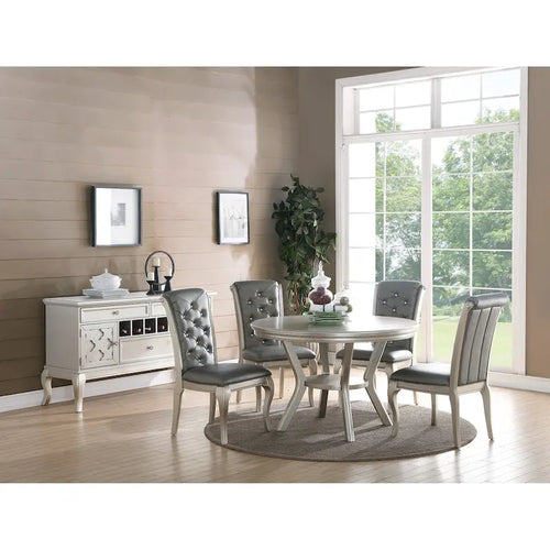 Chaise de salle à manger capitonnée avec dossier