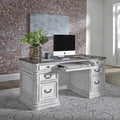 Bureau écorce patinée blanc antique