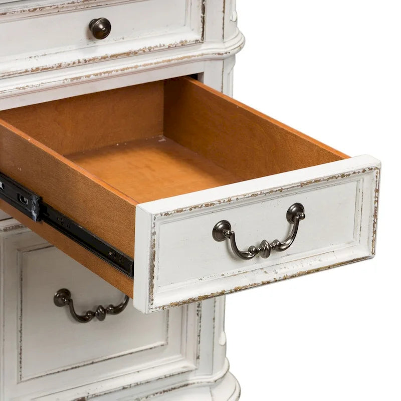 Bureau écorce patinée blanc antique